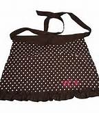 1/2 Apron - brown polka dot