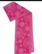 pink circle spiral silk scarf