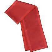 red quilted poppy silk scarf