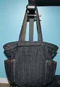 retro metro bag - dark denim