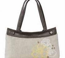 Elite skirt - taupe linen with yellow  and white flowers